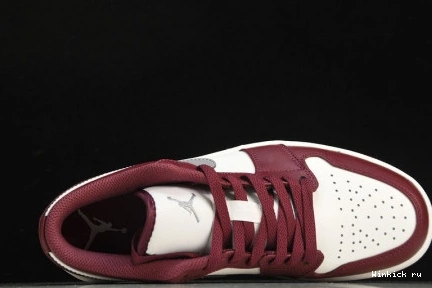 White 1 Jordan Bordeaux Low 1001